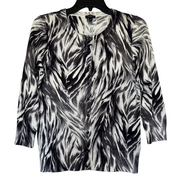 TALBOTS women's size small S 3/4 sleeve lightweight button cardigan sweater - Picture 1 of 10